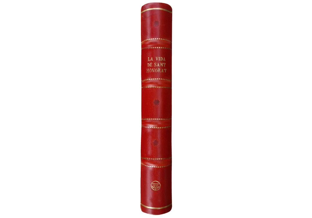 Vida san Honorat Arles-Joffre-Incunables Libros Antiguos-libro facsimil-Vicent Garcia Editores-8 funda lomo.